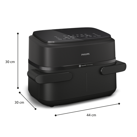 PHILIPS Airfryer 1000 DualBasket NA150/00 forrólevegős sütő