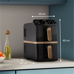 PHILIPS Airfryer 4000 DualStack NA462/70 forrólevegős sütő