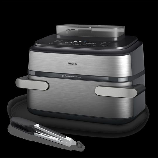 PHILIPS Airfryer 5000 NA565/02 gőzölős megakosaras forrólevegős sütő
