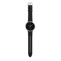 Amazfit Active 2 NFC (Round) Black Leather + Red Silicone strap