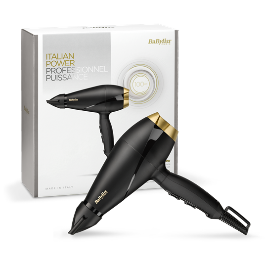 BaByliss 6704E Power Pro hajszárító, AC motor, 2000W, fekete-arany