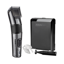 BaByliss E978E Carbon Titanium vezeték/vezeték nélküli hajvágó + trimmer, fémes-sötétszürke