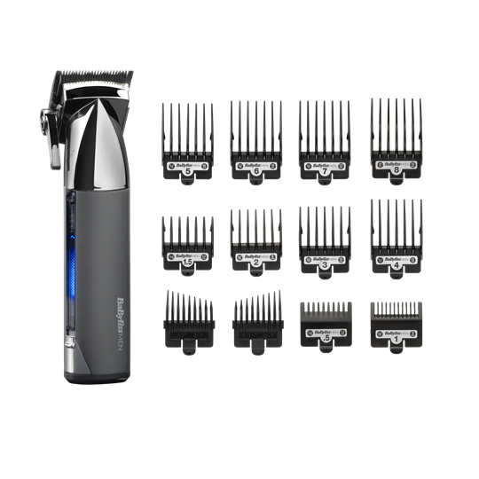 Babyliss E996E Super-X Metal Series, vezetékes/vezeték nélküli hajvágó, szürke