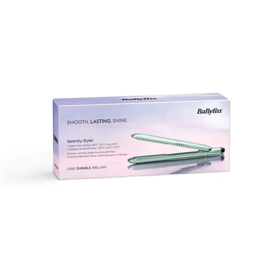 Babyliss ST5917PE Serenity titánium-kerámialapos hajvasaló, menta zöld