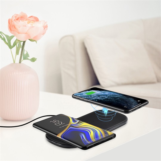 Choetech T535-S DUAL wireless fast charger, black