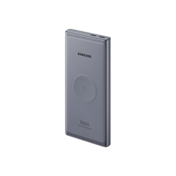 Samsung Vezeték nélküli külső akkumulátor, 2 x C típusú USB, 10000 mAh, 25 W, Sötétszürke