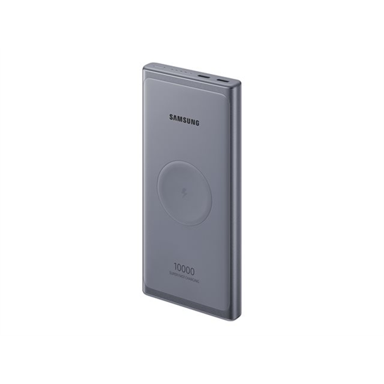 Samsung Vezeték nélküli külső akkumulátor, 2 x C típusú USB, 10000 mAh, 25 W, Sötétszürke