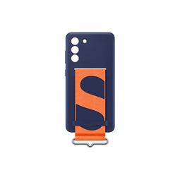 Galaxy S21FE Silicone Cover with Strap, Navy