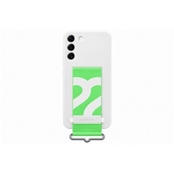 Galaxy S22+ Silicone Cover with Strap, White