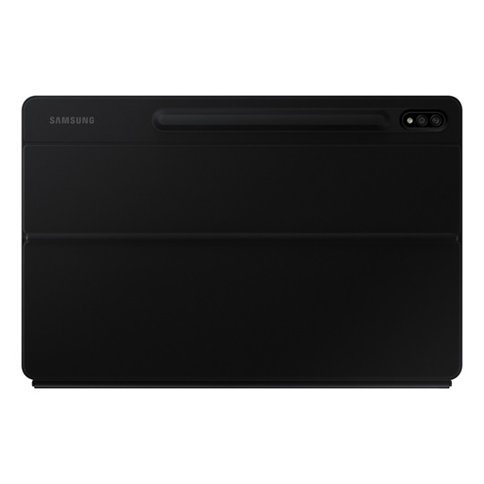 Galaxy Tab S7+ könyvtok billentyűzettel, fekete