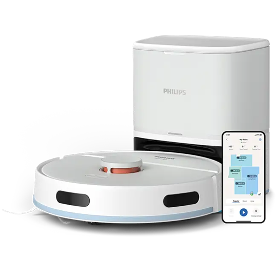 PHILIPS HomeRun 2000 Aqua XU2100/25 robotporszívó és -felmosó, dokkoló- és ürítőállomással