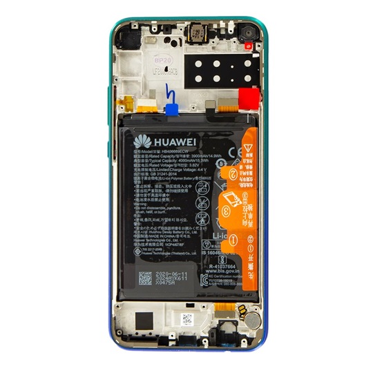 Huawei P40 Lite E LCD Display + Touch Unit + Front Cover Aurora Blue