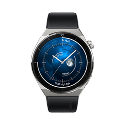 Huawei Watch GT 3 Pro, Black Fluoroelastomer Strap 46mm
