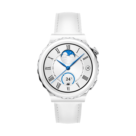 Huawei Watch GT 3 Pro, White Leather Strap 43mm