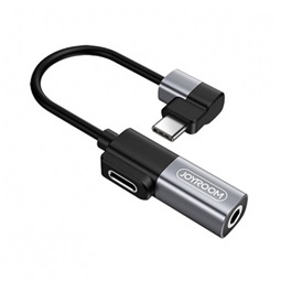 Joyroom S-M361 Elf 4-1 USB Type-C Audió és Töltő Adapter - Fekete