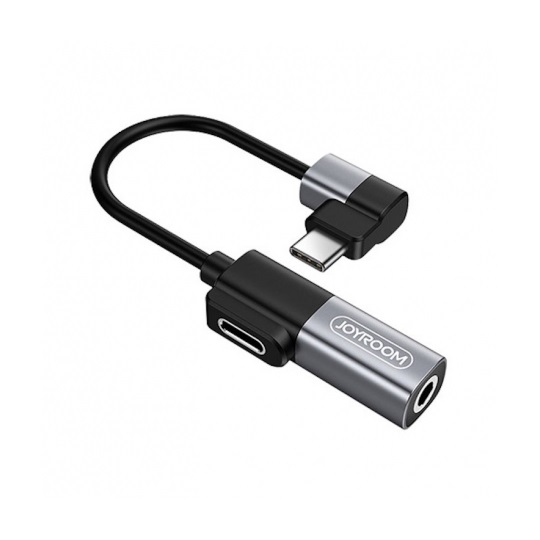 Joyroom S-M361 Elf 4-1 USB Type-C Audió és Töltő Adapter - Fekete