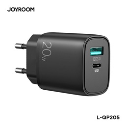 Joyroom L-QP205 QC 3.0 + PD 20W Hálózati Töltőfej - Fekete