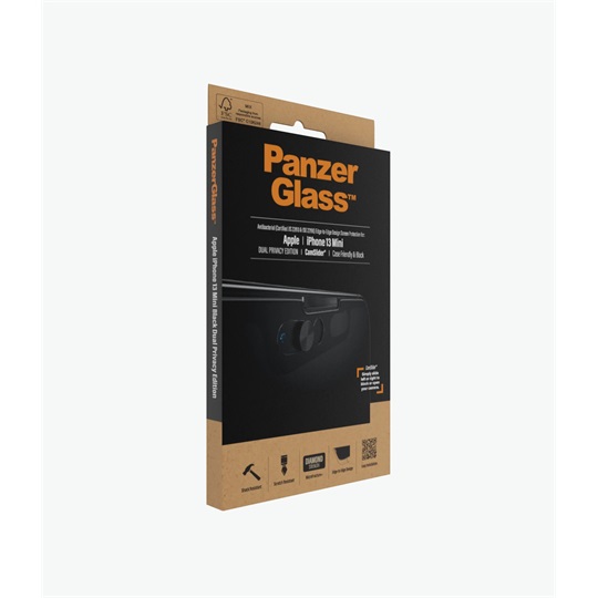 PanzerGlass Apple iPhone 13 mini Case Friendly Camslider Privacy AB, Black