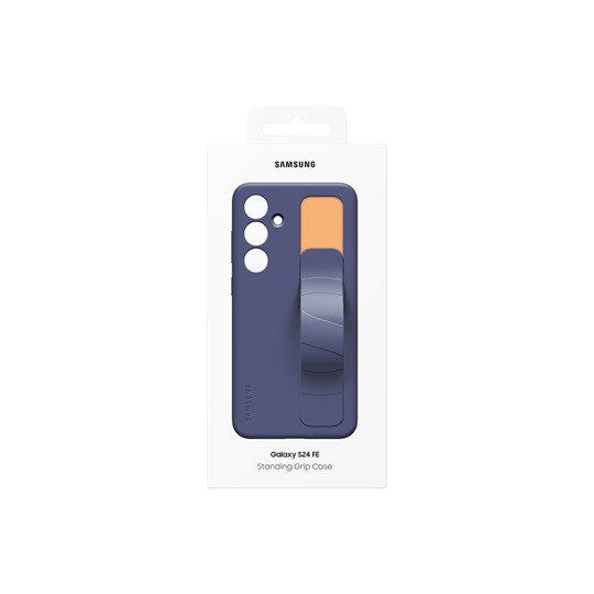 S24 FE Standing Grip Case, Blue black
