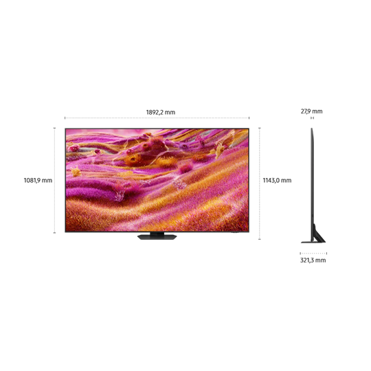 Samsung QE85QN90FATXXH 4K UHD Smart Neo QLED TV Mini LED technologiával, 216 cm