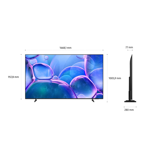 Samsung UE75U7022FKXXH 4K UHD Smart LED TV, 191 cm