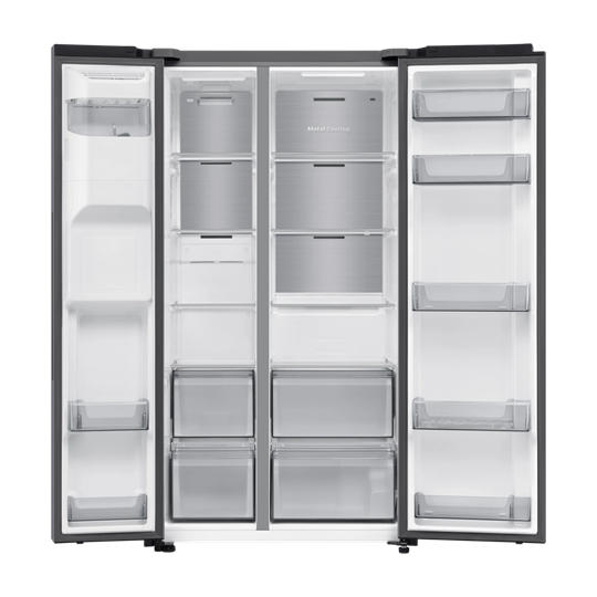 Side-by-Side hűtőszekrény RS70F64KETEO AI Energia üzemmóddal 640 L