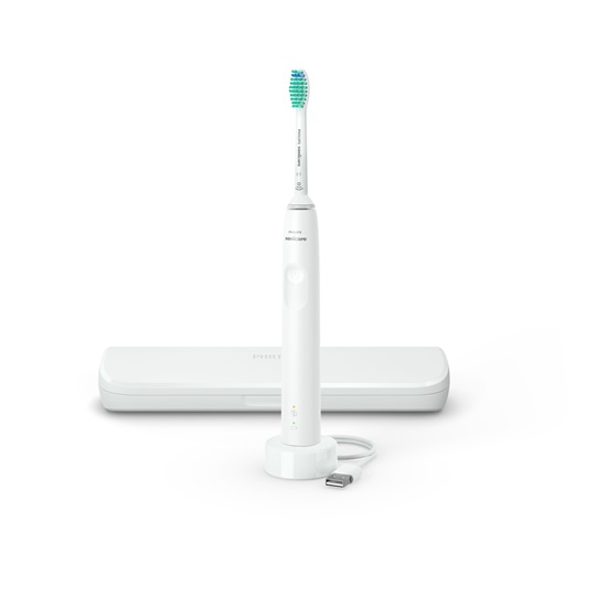Sonicare S3100 HX3673/13 elektromos fogkefe, fehér utazótokkal 