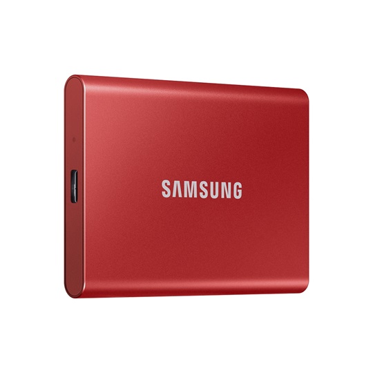 T7 external USB 3.2 2TB SSD, piros