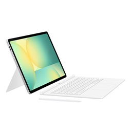 Tab S10 FE+ Book Cover Keyboard -AI Key Case, White