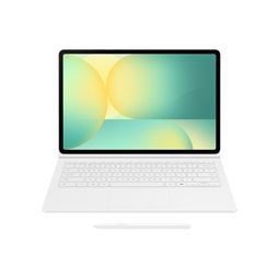 Tab S10 FE+ Book Cover Keyboard -AI Key Case, White