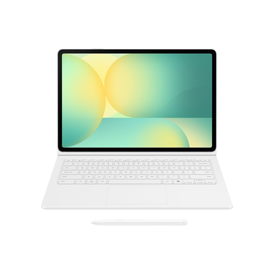 Tab S10 FE+ Book Cover Keyboard -AI Key Case, White