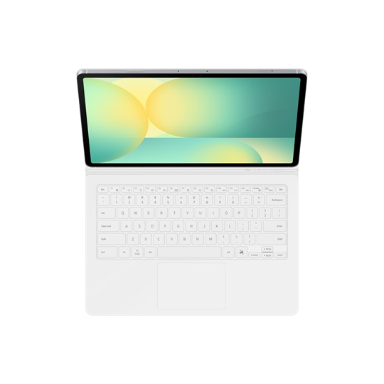 Tab S10 FE+ Book Cover Keyboard -AI Key Case, White