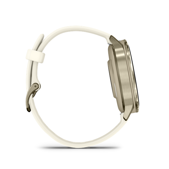 Venu 4 - 41 mm, Lunar Gold, csontszínű szilikon szíjjal