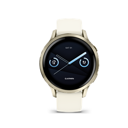 Venu 4 - 41 mm, Lunar Gold, csontszínű szilikon szíjjal