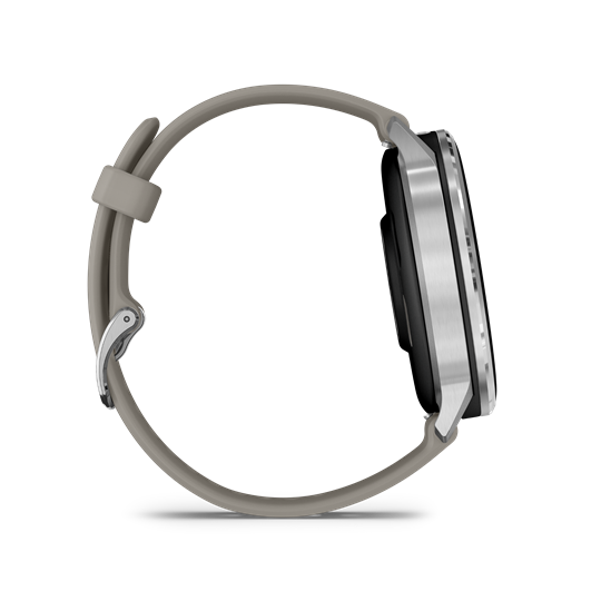 Venu 4 - 45 mm, ezüst, szürke szilikon szíjjal