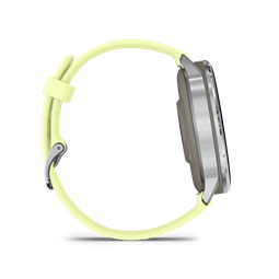 Venu 4 - 45 mm, ezüst, citromsárga szilikon szíjjal
