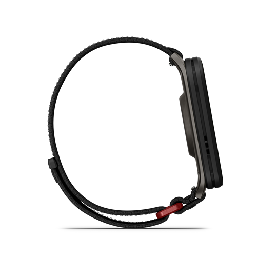 Venu X1 fekete titánium, fekete comfortfit nylon szíjjal