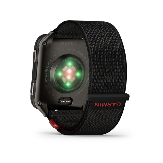 Venu X1 fekete titánium, fekete comfortfit nylon szíjjal