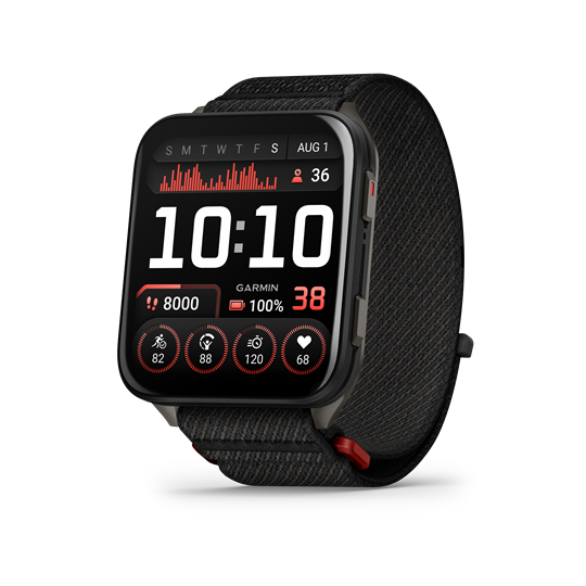 Venu X1 fekete titánium, fekete comfortfit nylon szíjjal