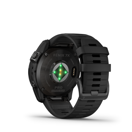 Fenix 7X Pro Sapphire Solar, szürke DLC titánium, fekete szilikon szíjjal