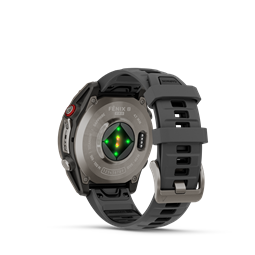 fenix 8 Pro 47mm AMOLED Sapphire Titanium grafit/fekete szilikon szíjjal