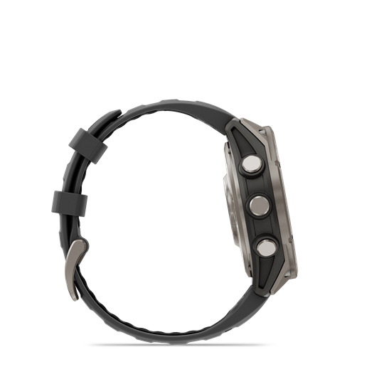 fenix 8 Pro 47mm AMOLED Sapphire Titanium grafit/fekete szilikon szíjjal