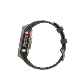 fenix 8 Pro 47mm AMOLED Sapphire Titanium grafit/fekete szilikon szíjjal