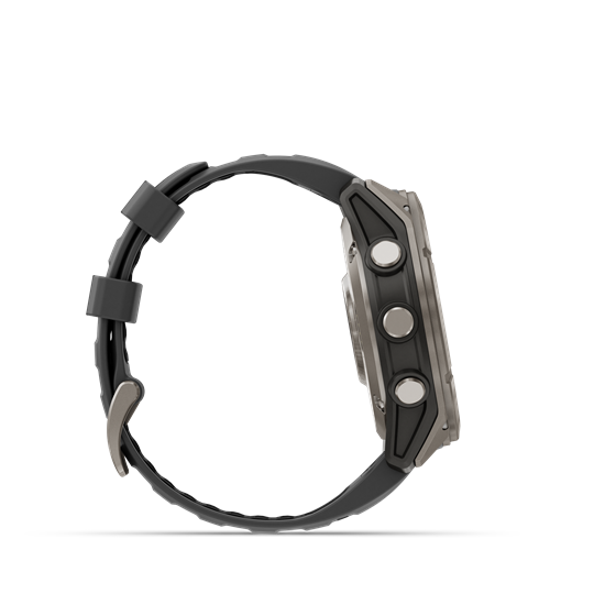 fenix 8 Pro 51mm AMOLED Sapphire Titanium grafit/fekete szilikon szíjjal