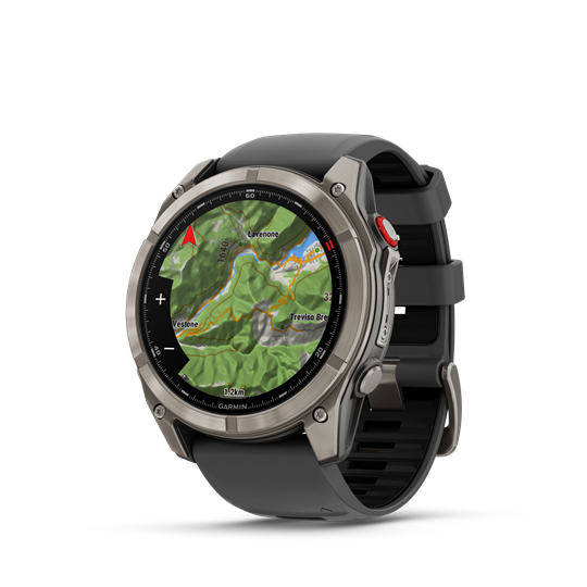 fenix 8 Pro 51mm AMOLED Sapphire Titanium grafit/fekete szilikon szíjjal