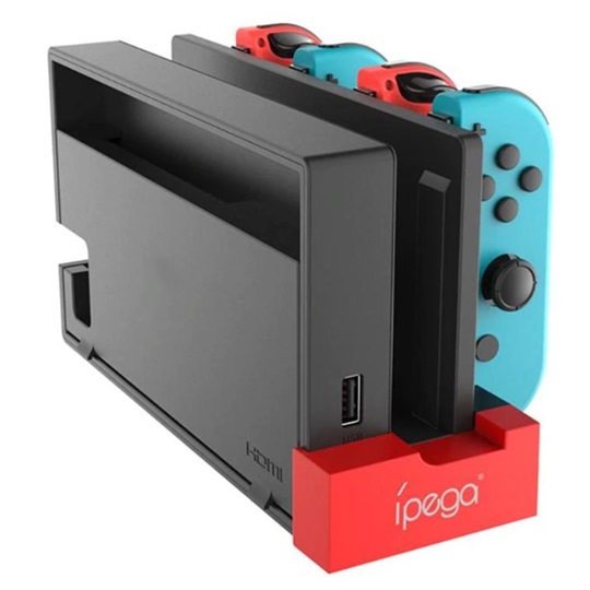 iPega 9186 Nintendo Switch, Joy-Con dokkoló, fekete